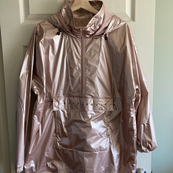 Womens Under Armour Rose Gold Pullover Jacket- EUC - Picture 1 of 14